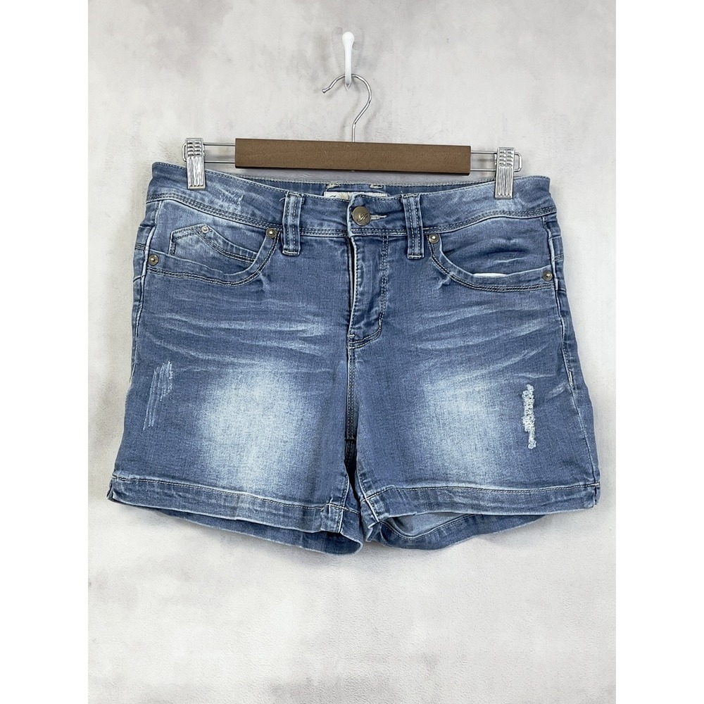 Royalty For Me Denim Shorts Womens 8 Distressed Stretch Indie Boho Festival